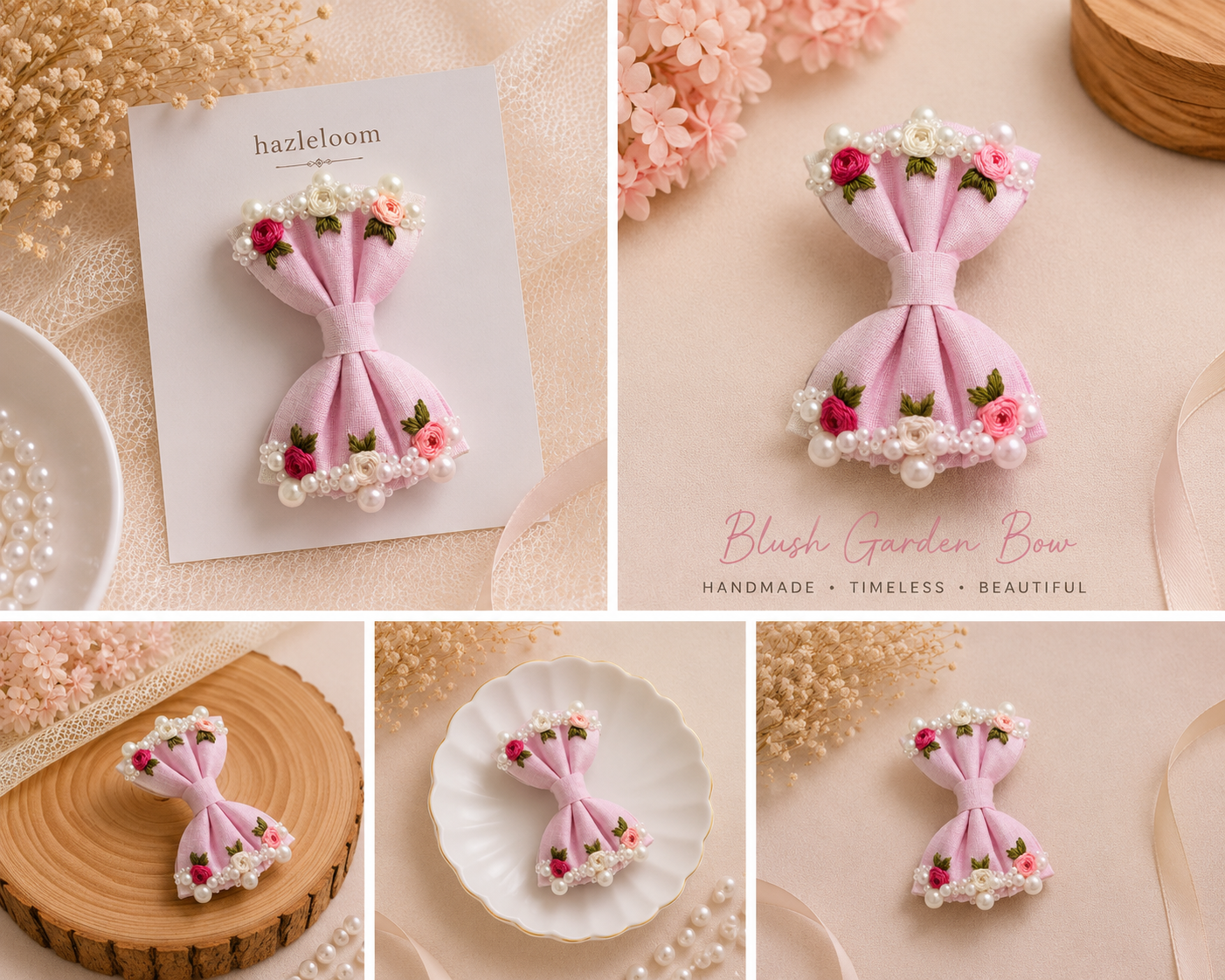 Blush Garden Pearl Bow