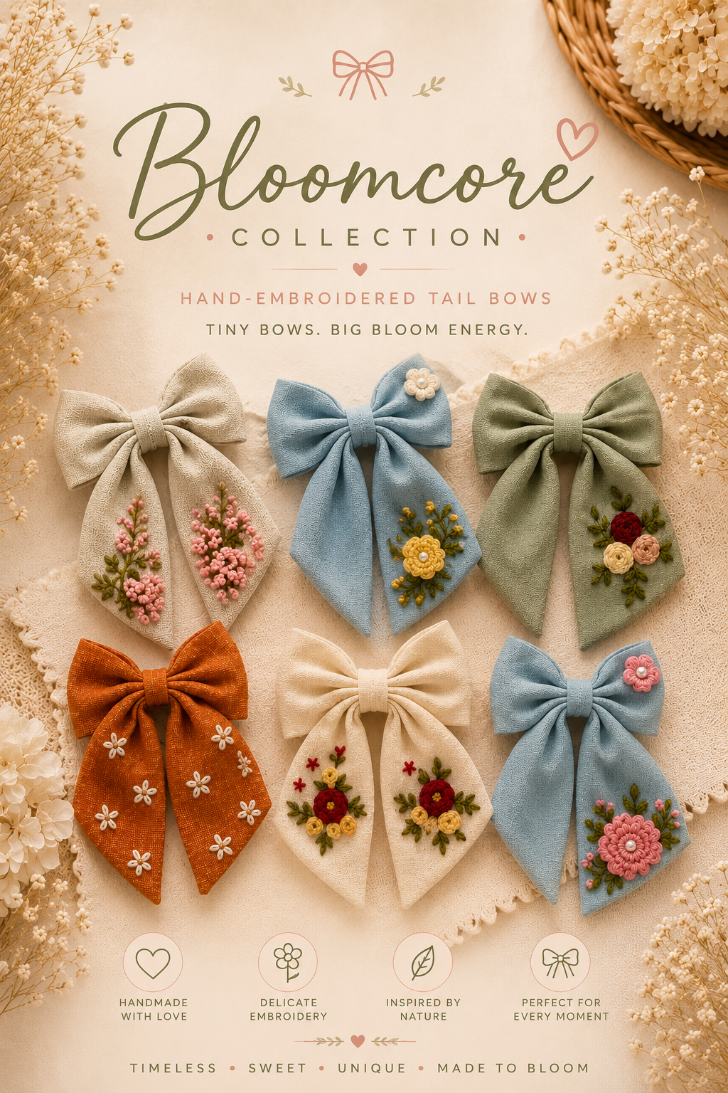 Tiny Bows. Big Bloom Energy. 🌸✨"