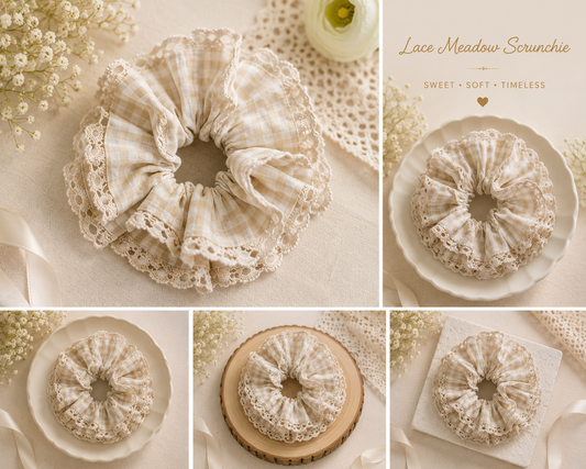 Meadow Lace Scrunchie
